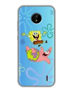 Чохол для Nokia C20 Plus з картинкою «Спанч Боб та Патрік»