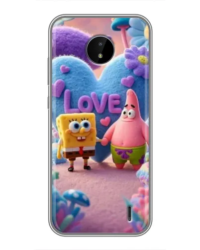 Чехол для Nokia C20 Plus с картинкой «Губка Боб Патрик»