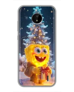 Чохол для Nokia C20 Plus з картинкою «Різдвяний Спанч Боб»