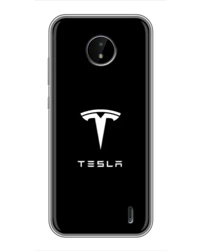 Чохол для Nokia C20 Plus з картинкою «Tesla White Logo»