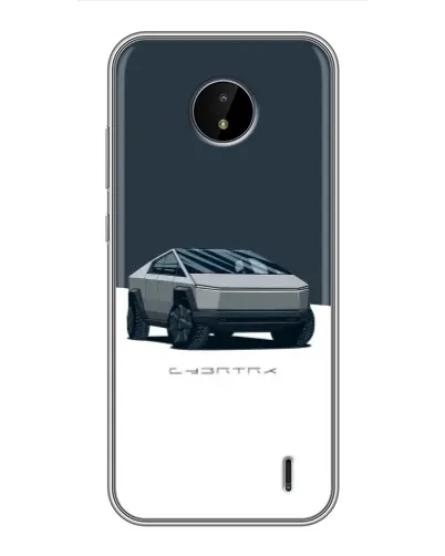 Чохол для Nokia C20 Plus з картинкою «Сріблястий Cybertruck Tesla»