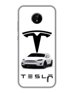 Чохол для Nokia C20 Plus з картинкою «Tesla White Style»