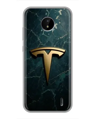 Чохол для Nokia C20 Plus з картинкою «Мармурова Tesla Gold»