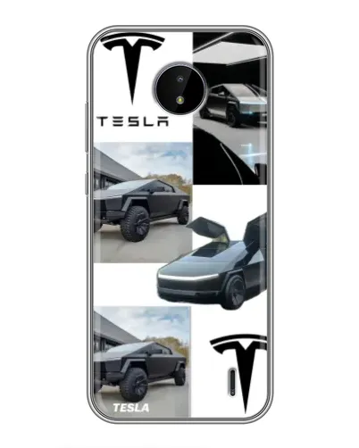 Чохол для Nokia C20 Plus з картинкою «Колаж Cybertruck Tesla»
