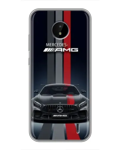 Чохол для Nokia C20 Plus з картинкою «Mercedes — білий карбон»