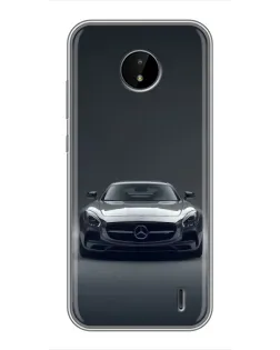 Чехол для Nokia C20 Plus с картинкой «Mercedes на черном»