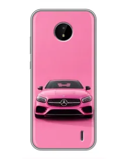 Чохол для Nokia C20 Plus з картинкою «Рожевий Mercedes AMG»