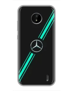 Чехол для Nokia C20 Plus с картинкой «Спортивные линии Mercedes» Чехол для Nokia C20 Plus с картинкой «Спортивные линии Mercedes»