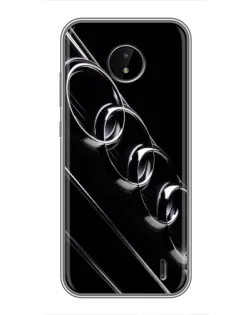 Чохол для Nokia C20 Plus з картинкою «Audi — абстрактні кільця»