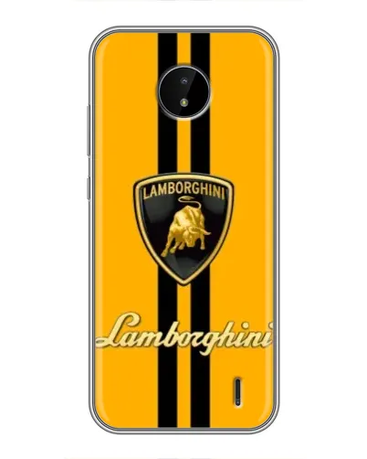 Чохол для Nokia C20 Plus з картинкою «Lamborghini Stripe жовтий»