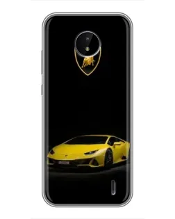 Чохол для Nokia C20 Plus з картинкою «Lamborghini жовтий акцент»
