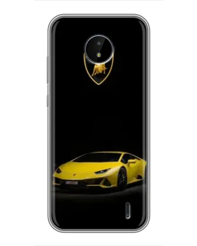 Чохол для Nokia C20 Plus з картинкою «Lamborghini жовтий акцент»