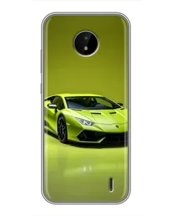 Чохол для Nokia C20 Plus з картинкою «Салатовий Lamborghini Huracan»