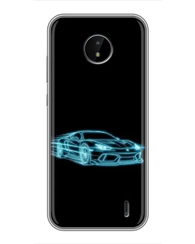 Чохол для Nokia C20 Plus з картинкою «Неоновий контур Lamborghini»