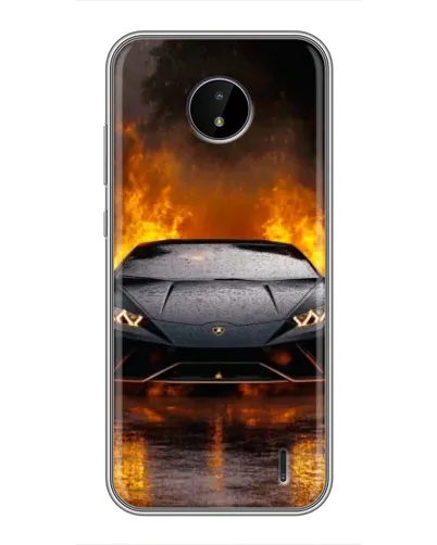 Чохол для Nokia C20 Plus з картинкою «Lamborghini у вогні»