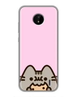 Чохол для Nokia C20 Plus з картинкою «Pusheen та печиво»