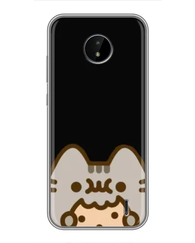 Чехол для Nokia C20 Plus с картинкой «Пушин на черном»