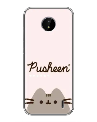 Чехол для Nokia C20 Plus с картинкой «Pusheen логотип»