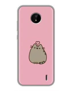 Чехол для Nokia C20 Plus с картинкой «Pusheen сердце»