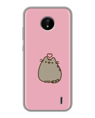 Чехол для Nokia C20 Plus с картинкой «Pusheen сердце»