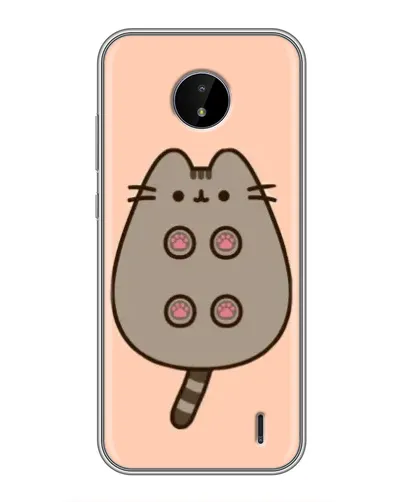 Чехол для Nokia C20 Plus с картинкой «Пушин пузиком кверху»