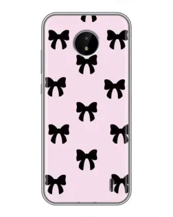 Чохол для Nokia C20 Plus з картинкою «Чорні банти Coquette»