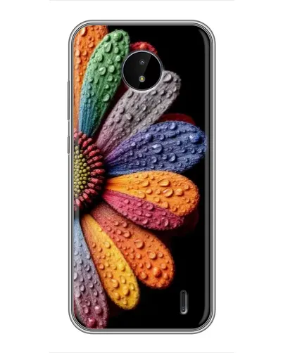 Чохол для Nokia C20 Plus з картинкою «Райдужна квітка»