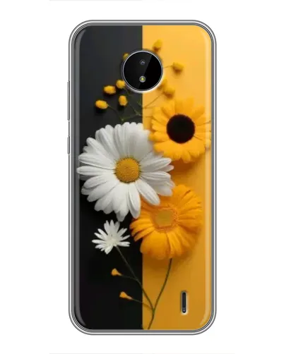 Чохол для Nokia C20 Plus з картинкою «Соняшник та ромашка»