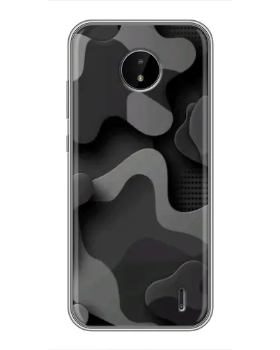Чохол для Nokia C20 Plus з картинкою «Темний абстрактний камуфляж»