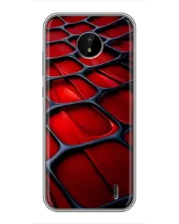 Чохол для Nokia C20 Plus з картинкою «Червона глянцева сітка»