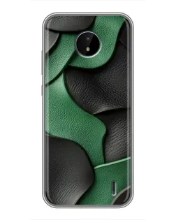 Чохол для Nokia C20 Plus з картинкою «Зелені шкіряні хвилі»