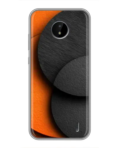 Чохол для Nokia C20 Plus з картинкою «Геометрія помаранчевих кіл»
