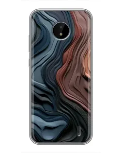 Чохол для Nokia C20 Plus з картинкою «Кольорові хвилі каньйону»