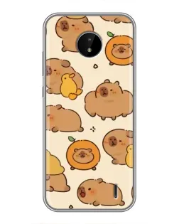 Чохол для Nokia C20 Plus з картинкою «Капібари з апельсинами»