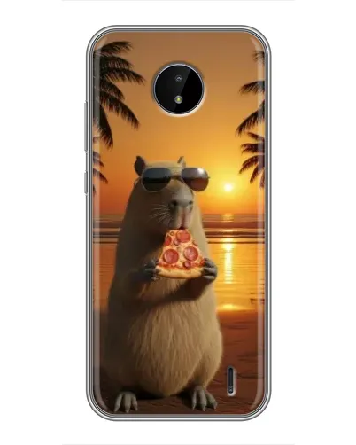 Чехол для Nokia C20 Plus с картинкой «Капибара с пиццей» Чехол для Nokia C20 Plus с картинкой «Капибара с пиццей»