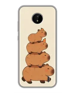 Чехол для Nokia C20 Plus с картинкой «Башня из капибар»