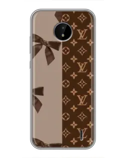 Чехол для Nokia C20 с картинкой «Louis Vuitton — банты»
