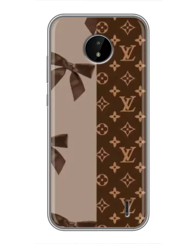 Чехол для Nokia C20 с картинкой «Louis Vuitton — банты»