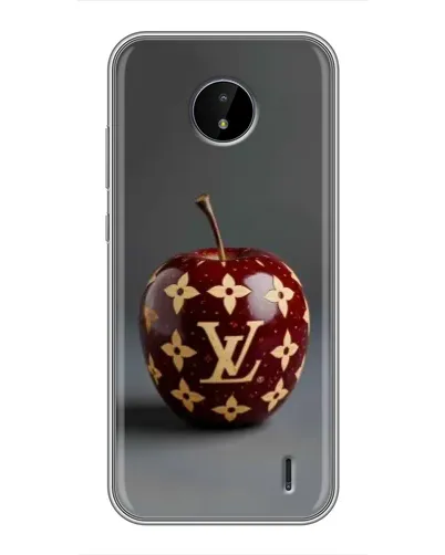 Чехол для Nokia C20 с картинкой «Красное яблоко LV»
