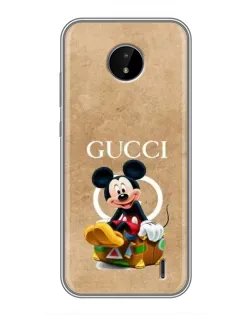 Чехол для Nokia C20 с картинкой «Микки Маус Gucci — крафт»