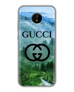 Чехол для Nokia C20 с картинкой «Gucci — горный пейзаж»