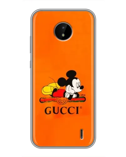 Чехол для Nokia C20 с картинкой «Микки Маус Gucci — оранж» Чехол для Nokia C20 с картинкой «Микки Маус Gucci — оранж»