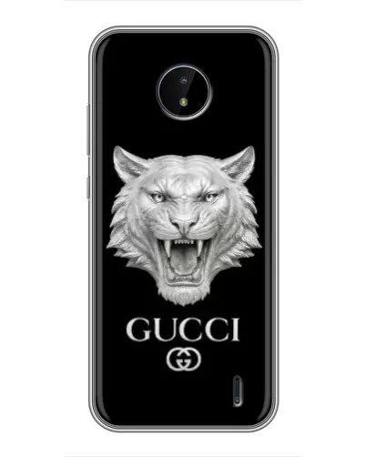 Чехол для Nokia C20 с картинкой «Gucci — серебряный лев» Чехол для Nokia C20 с картинкой «Gucci — серебряный лев»