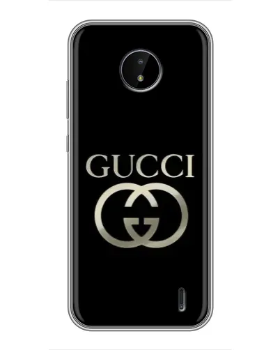 Чехол для Nokia C20 с картинкой «Gucci — золото на черном» Чехол для Nokia C20 с картинкой «Gucci — золото на черном»