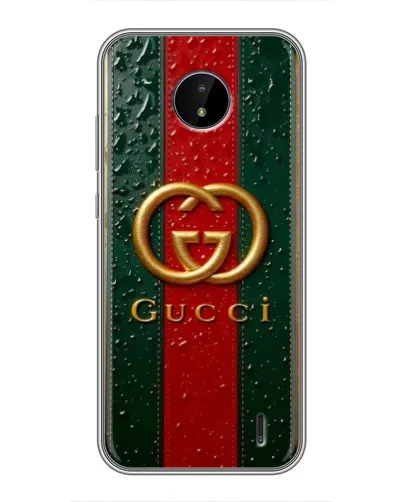Чехол для Nokia C20 с картинкой «Gucci — фирменная полоса и золото» Чехол для Nokia C20 с картинкой «Gucci — фирменная полоса и золото»