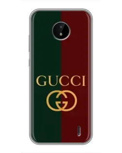 Чехол для Nokia C20 с картинкой «Gucci — темно-зеленый градиент»