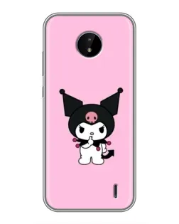 Чехол для Nokia C20 с картинкой «Kuromi — розовая нежность»
