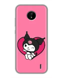 Чехол для Nokia C20 с картинкой «Kuromi — любовь в сердце»