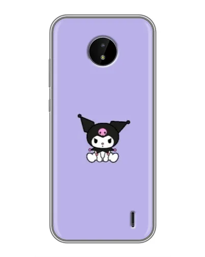 Чохол для Nokia C20 з картинкою «Kuromi — фіолетовий мінімалізм»