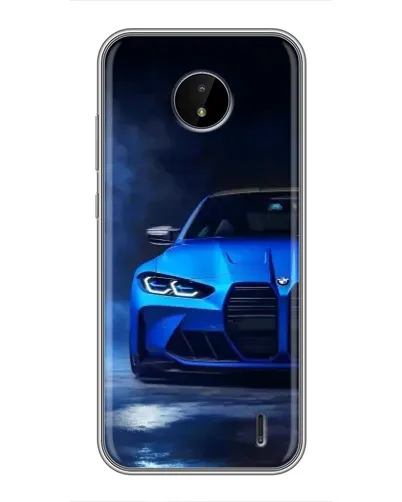 Чохол для Nokia C20 з картинкою «Блакитна BMW M4»